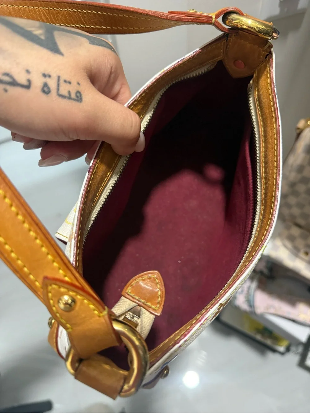 Louis Vuitton x Takashi Murakami vintage 2006 collection Eliza Shoulder bag